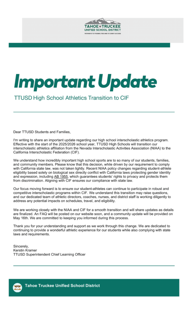 TTUSD Letter