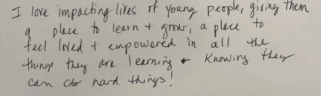 Why do you teach handwritten response