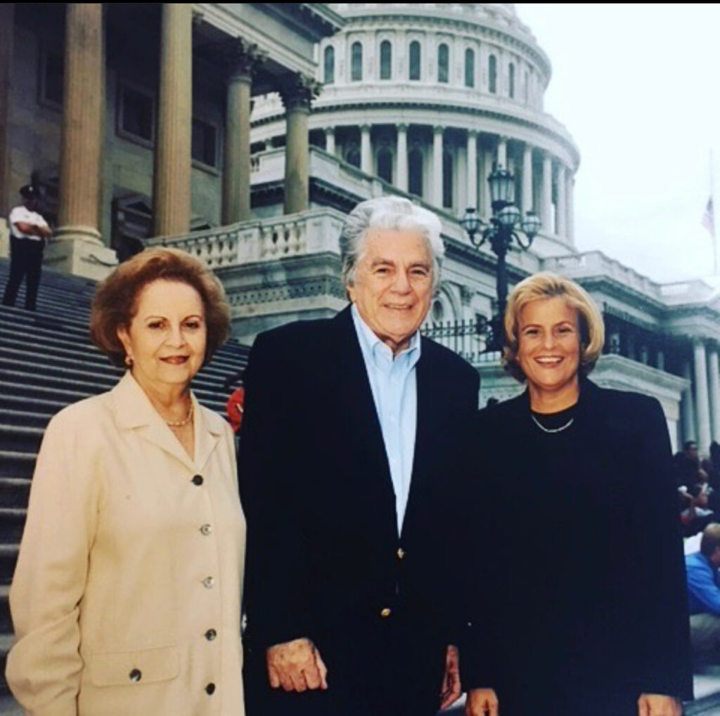 Rep. Ileana Ros-Lehtinen with her parents, Enrique and Amanda Ros