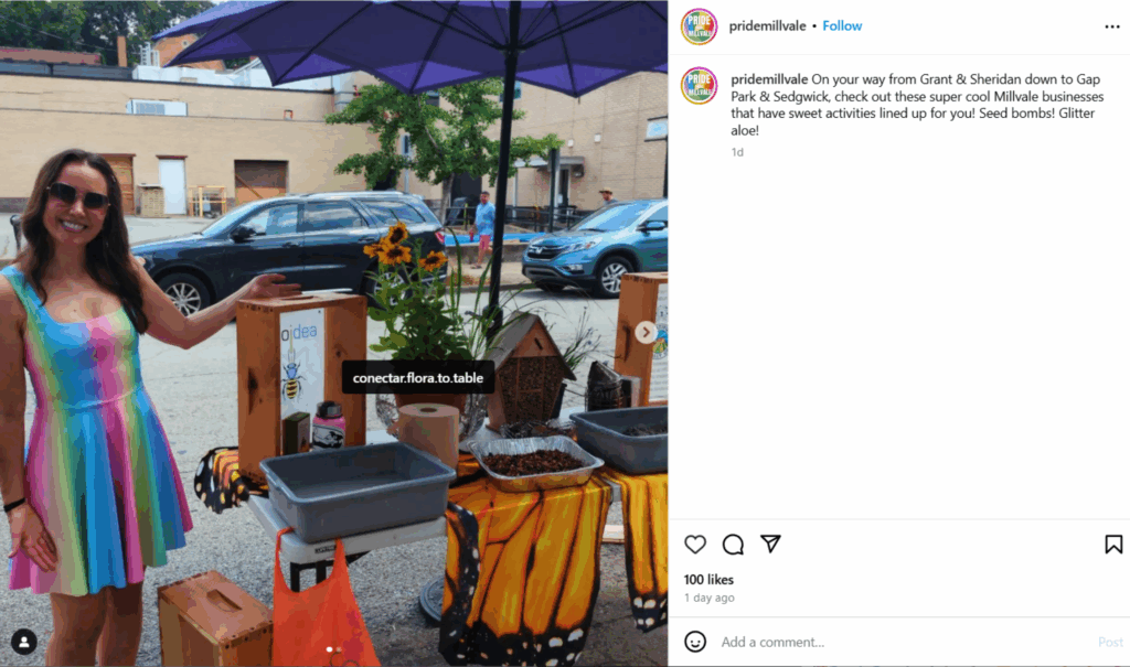Instagram post of Nilson at the Pride event