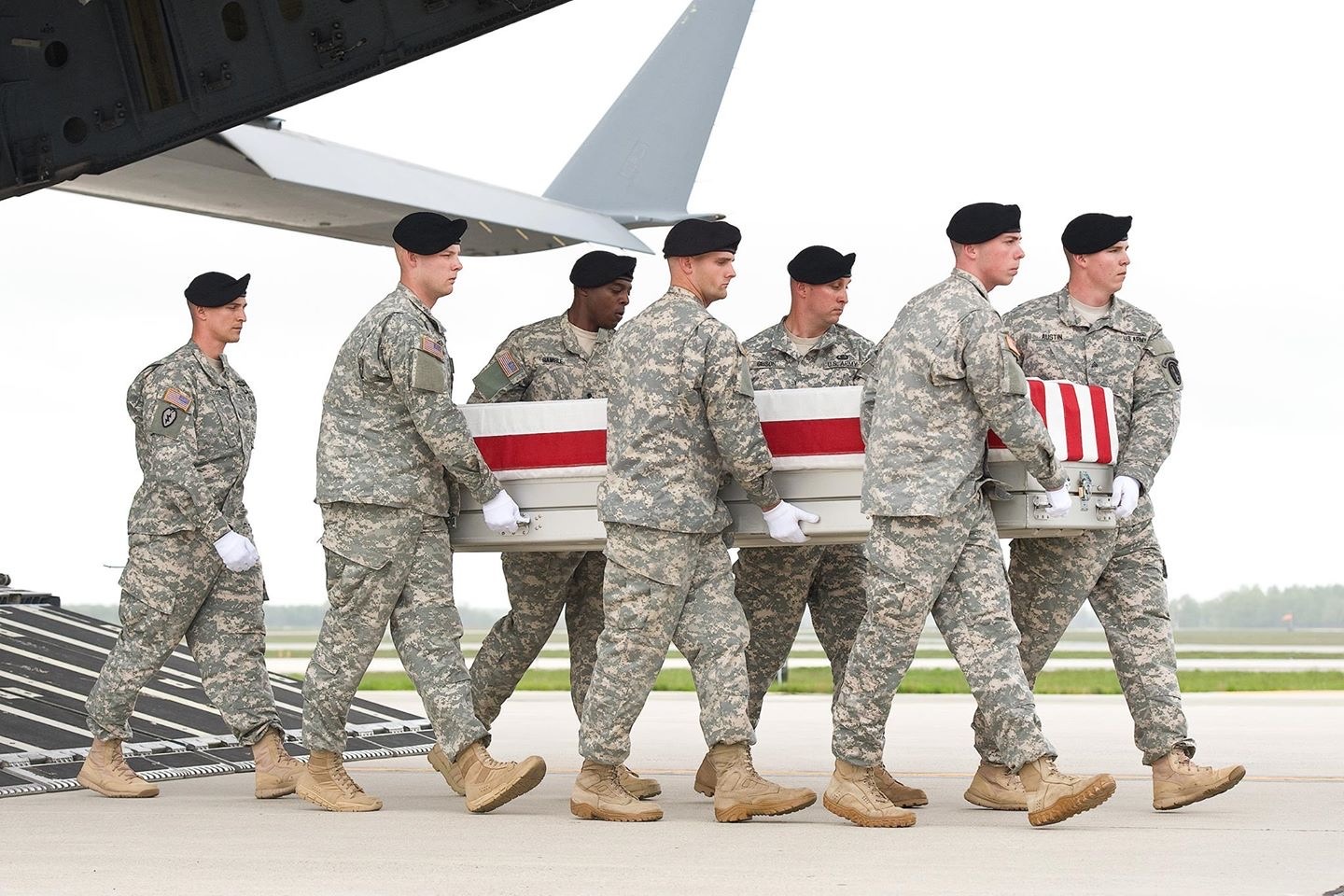 Various photos from the burial services of U.S. Army Staff Sgt. Michael Harrison Simpson