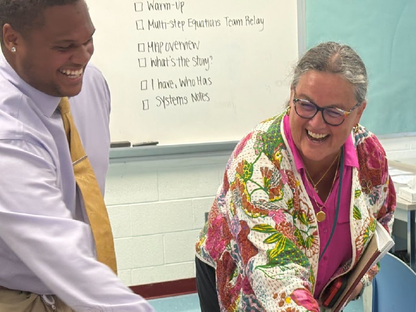 Superintendent Michelle Reid and Assistant Principal Montell Brown