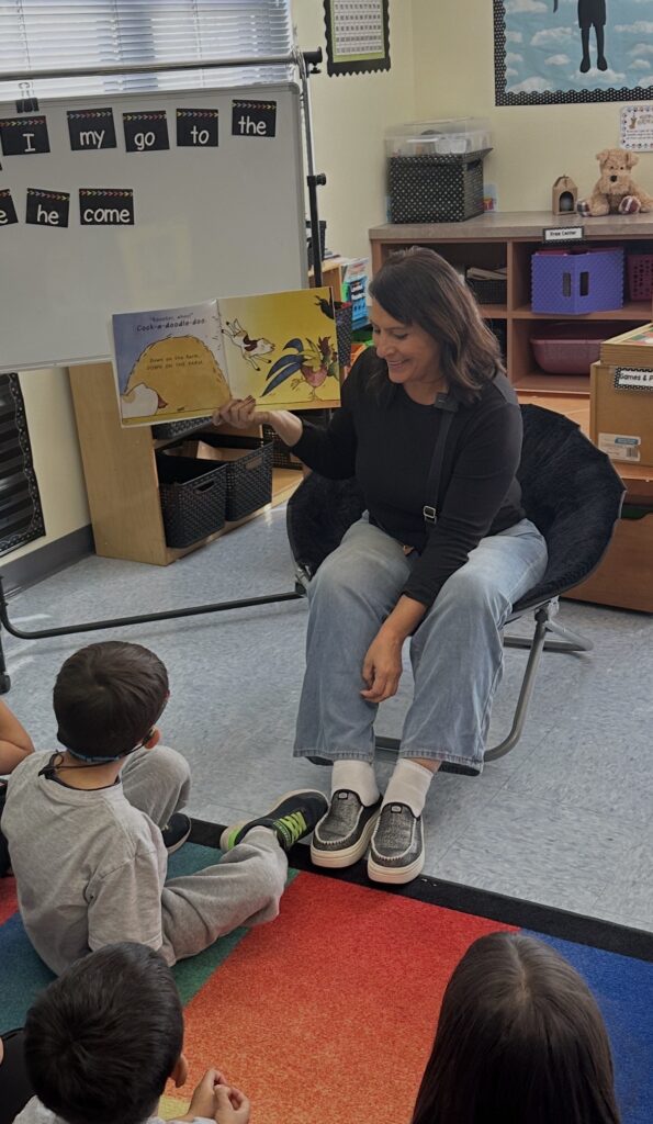 Rosella Sena reading to her students