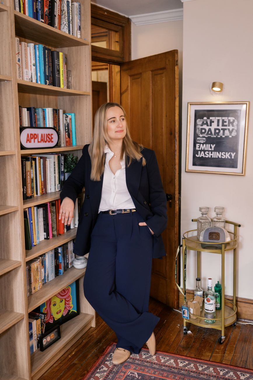 Emily Jashinsky in her at home studio