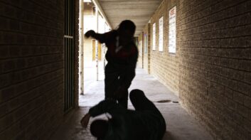 Teenager beating up another student
