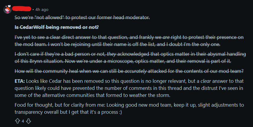 User noting original post was edited with original post edits noted