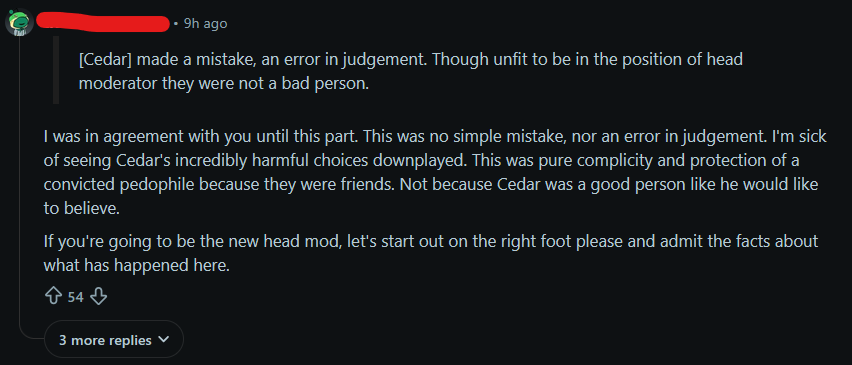 User noting original post was edited with quote of post