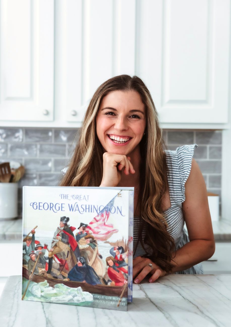 Katie Broussard and The Great George Washington book