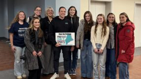 Leyland Streiff and Maine Girl Dads movement turning in signatures in February