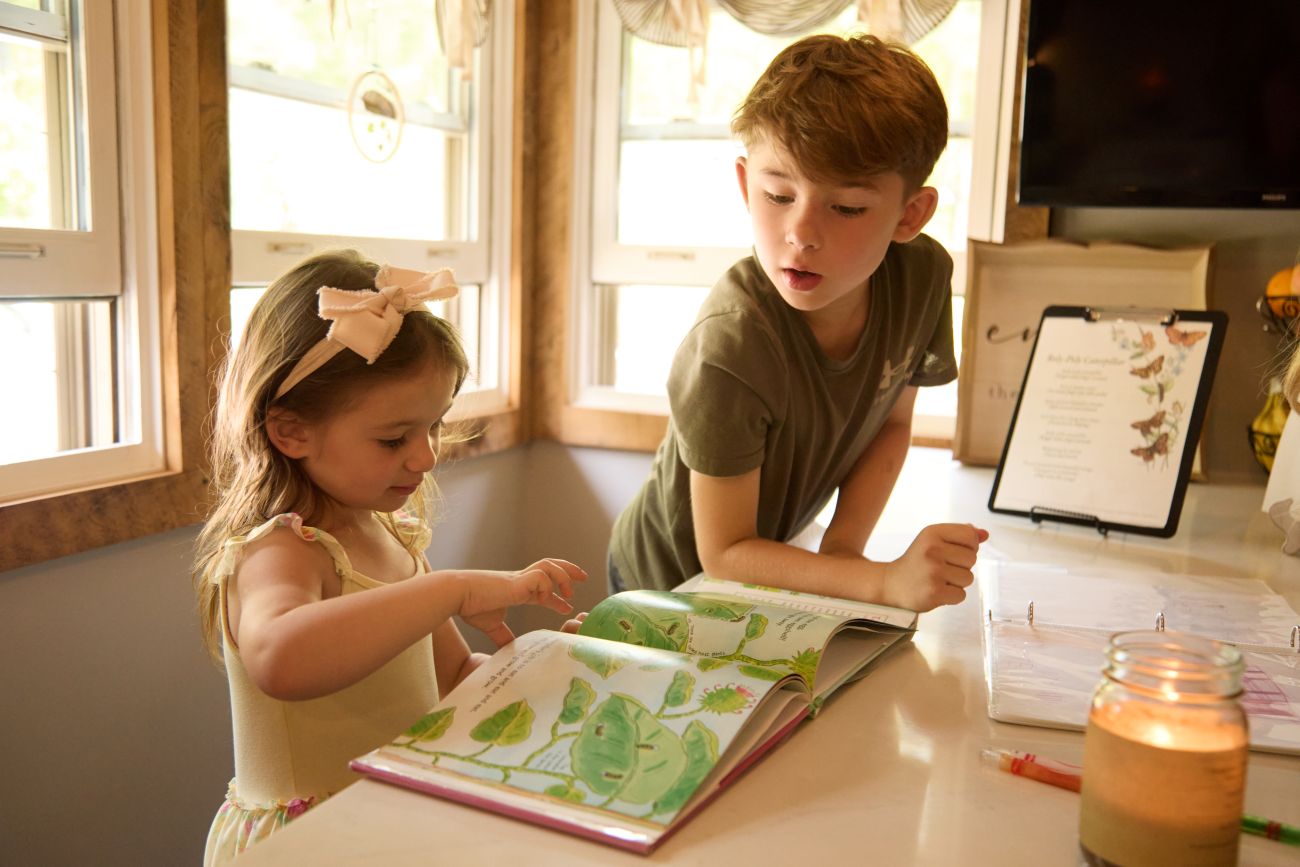 Cheryl Daley's children reading