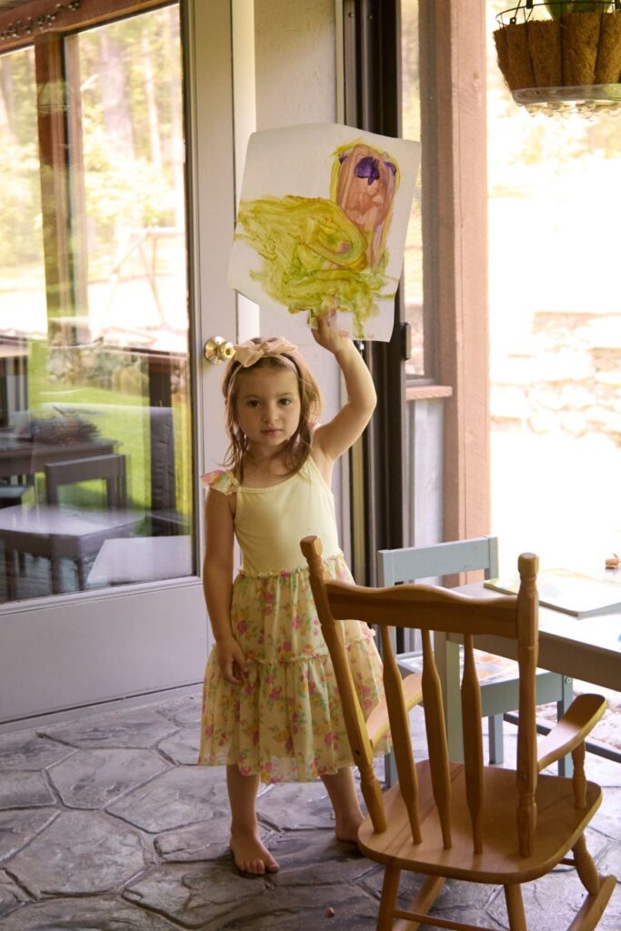 Cheryl Daley's daughter showing her drawing