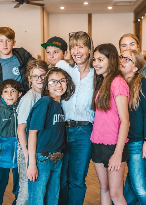 Denise Lever and microschool class