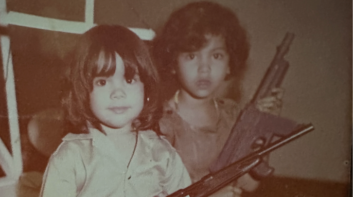 Judy Pino as a child with a rifle featured image