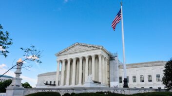SCOTUS with American flag