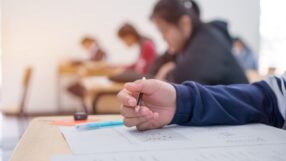 Students taking a standardized test