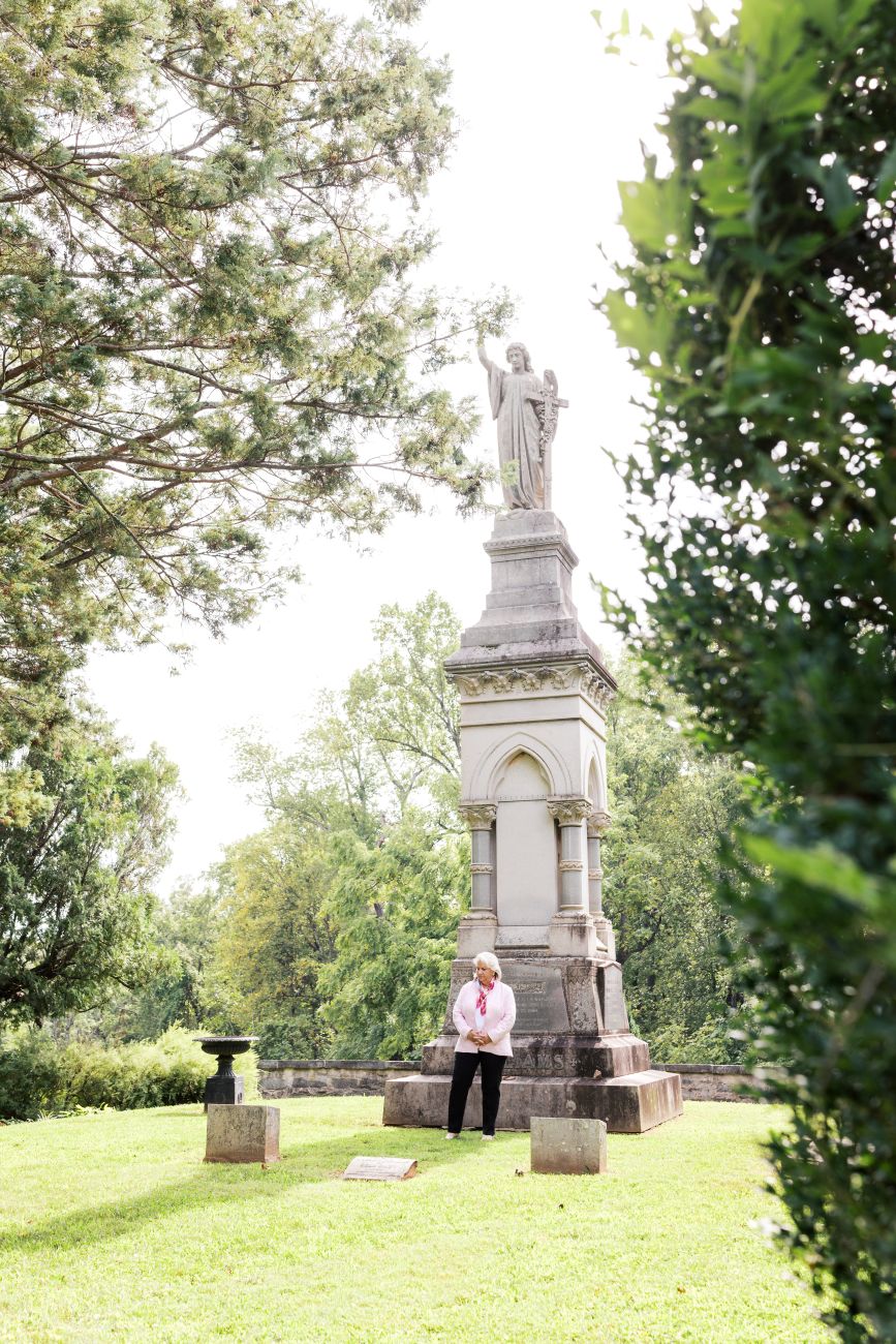 Mary Pope Hutson at Monument Hill