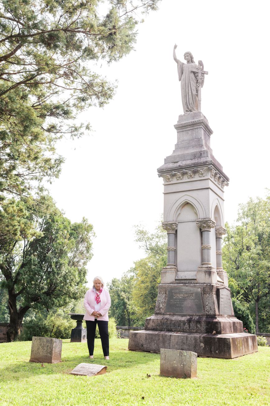 Mary Pope Hutson at Monument Hill