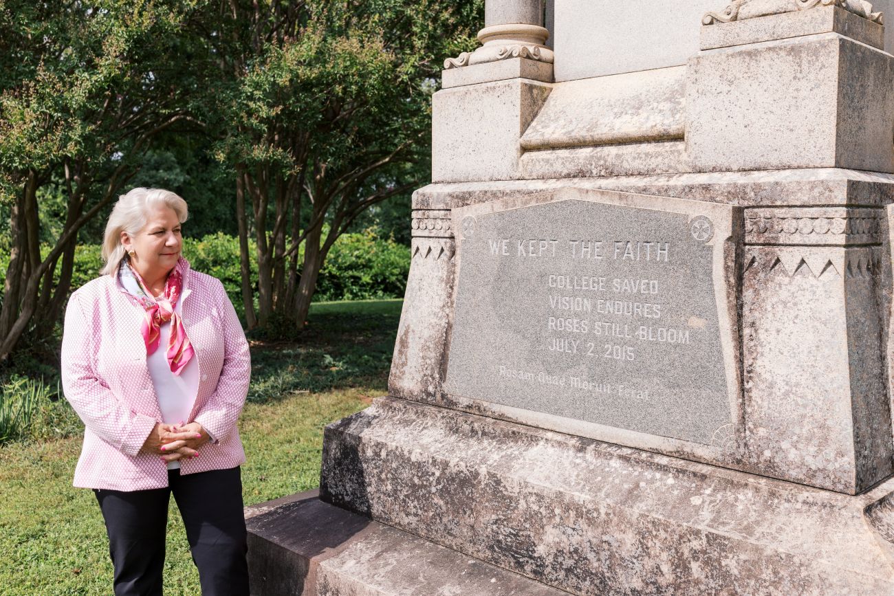 Mary Pope Hutson at Monument Hill