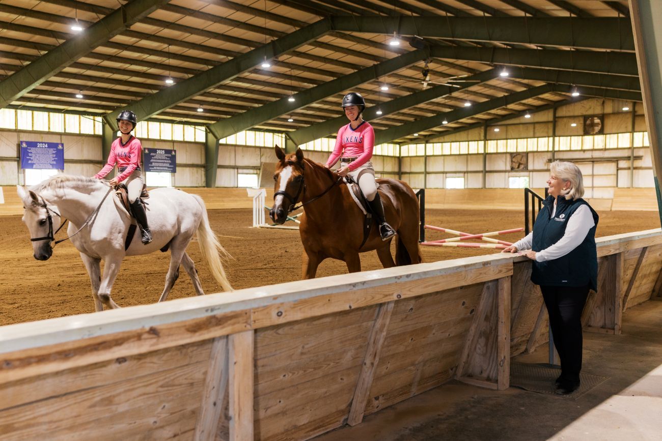 Mary Pope Hutson at Sweet Briar's riding center