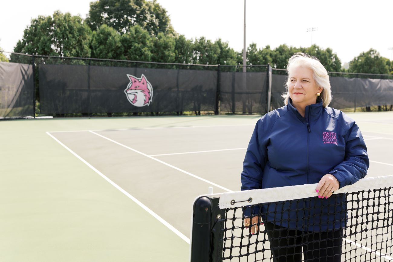 Mary Pope Hutson on the tennis courts