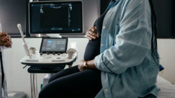 Pregnant mother getting an ultrasound