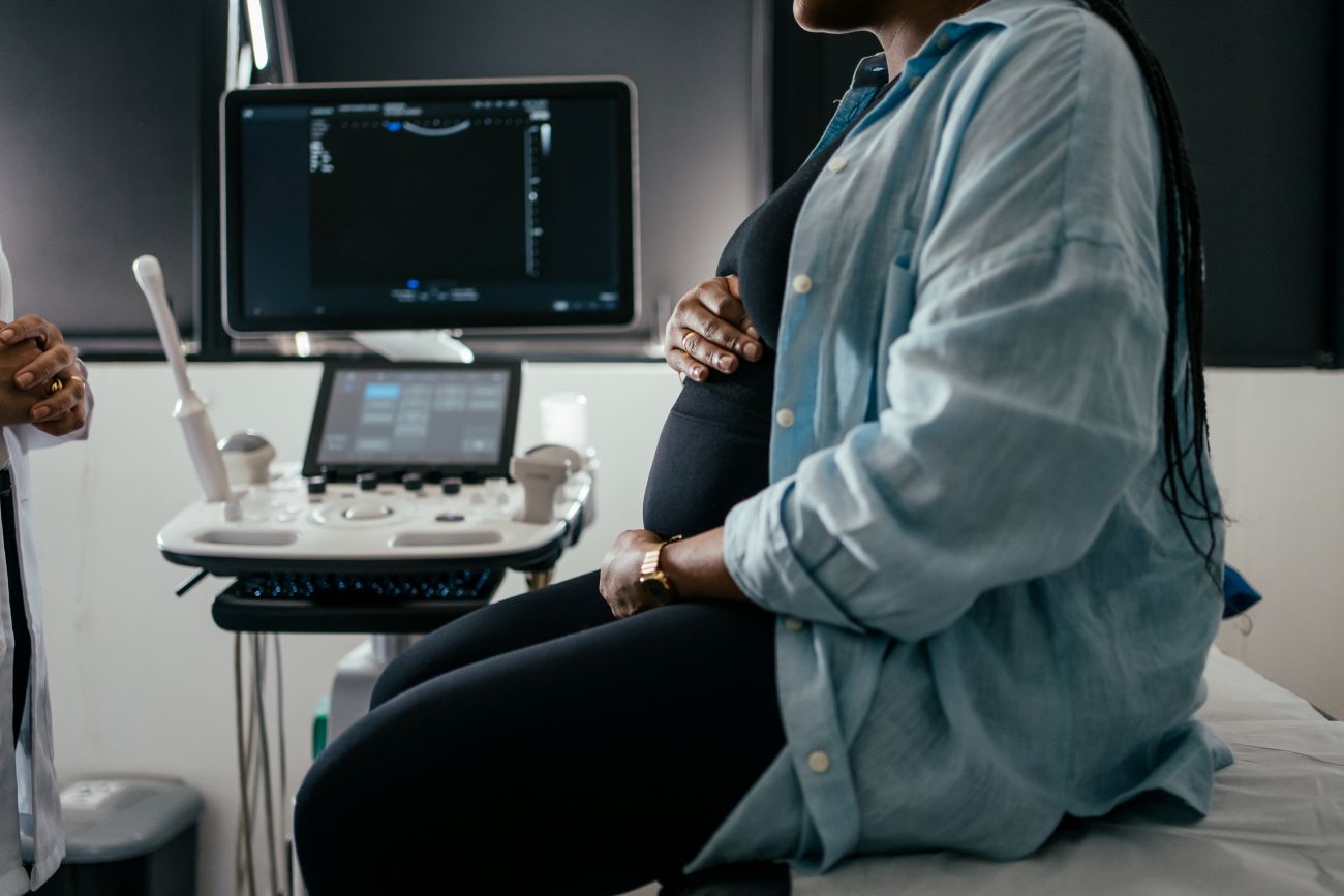 Pregnant mother getting an ultrasound